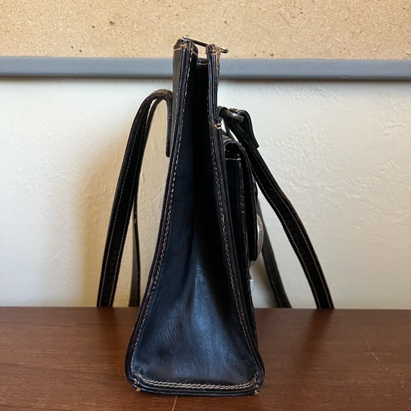 American West Hand Tooled Leather Purse Handbag - Picture 9 of 11